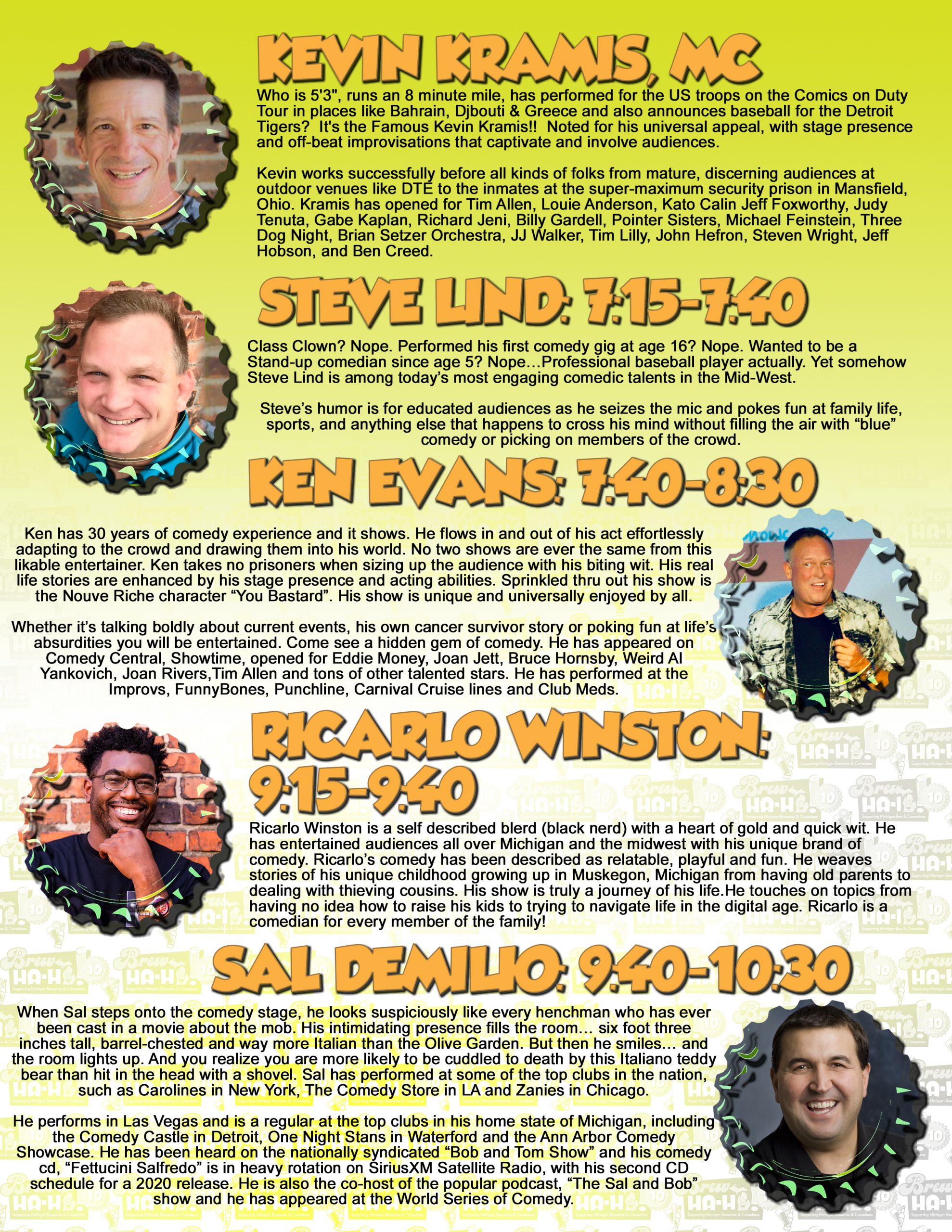 Brew Ha-Ha Friday Acts Webpage